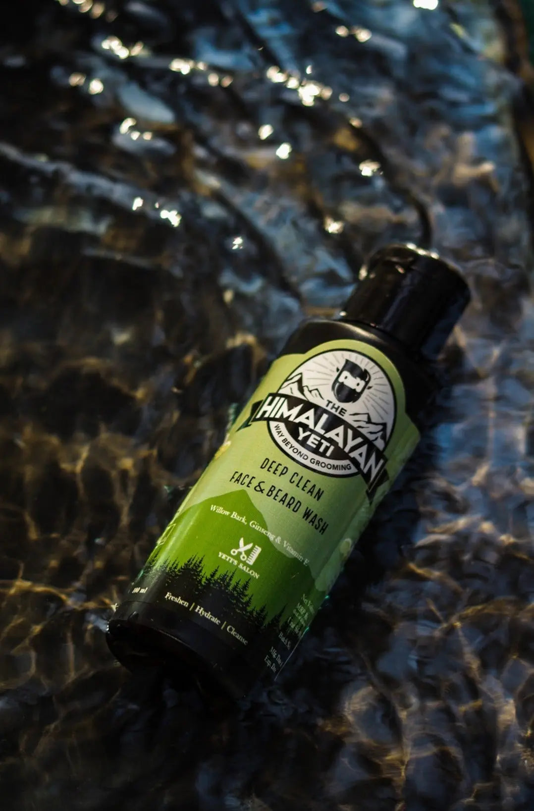 The Himalayan Yeti Deep Clean Face & Beard Wash, a gentle yet effective cleanser for your skin and beard.